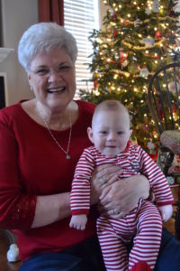 Maw Maw and me. Maw Maw was the only one without a runny nose that was allowed over on Christmas Day.