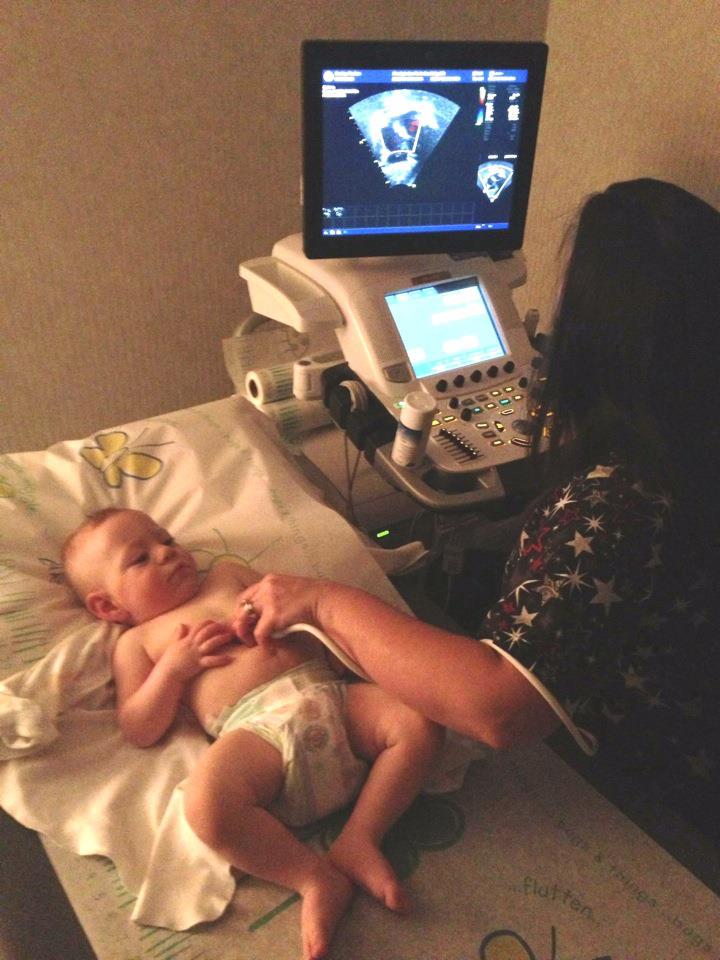 Genius cardiologist doc plays Baby Einstein on the TV while giving squirmy baby an echocardiogram. Thank you Lord, no more hole!
